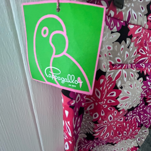 NWT PAPPAGALO Colorful Floral Pants W/Tailored Waist and Tapped Legs, Flattering - Picture 7 of 9